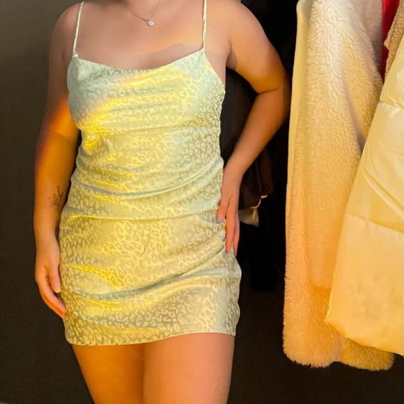 Mint Leopard Mini Dress - Picture 1 of 2